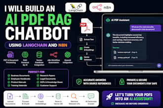 build an ai PDF rag chatbot using langchain and n8n