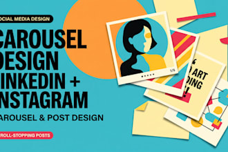 design linkedin carousel and instagram carousel, post design