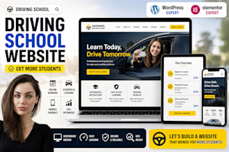 design a professional driving school website for driving instructors
