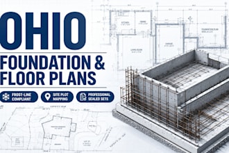 draw architectural floor plans and foundation site plans for ohio permits