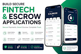 develop fintech app, escrow app, p2p app, money transfer, mobile app development