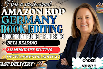 proofread, book edit, format any text in german, english, french, spanish