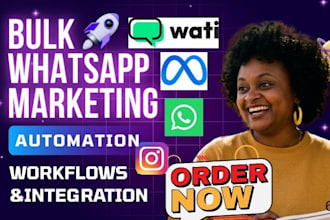 setup bulk whatsapp marketing automation and workflows, whatsapp mass dm