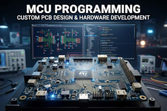 custom pcb design, mcu programming and hardware development