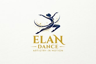 design an elegant and energetic dance logo