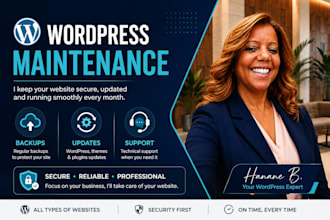 provide monthly wordpress website maintenance and support
