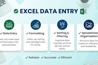 do excel data entry, formatting and spreedsheet tasks