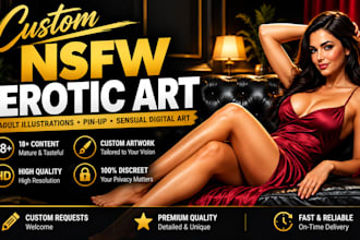 create erotic nsfw illustration adult art pin up art comic book graphic novel