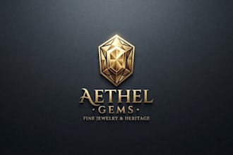 design a luxurious gem logo for your brand