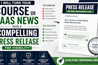 turn your course or saas news into a compelling press release for visibility