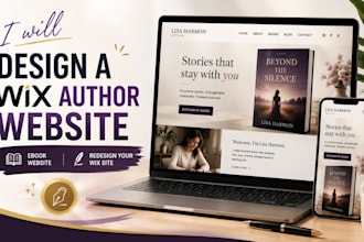 design a wix author website, ebook website, or redesign your wix site