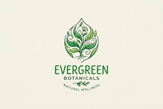 design a fresh and natural plant logo