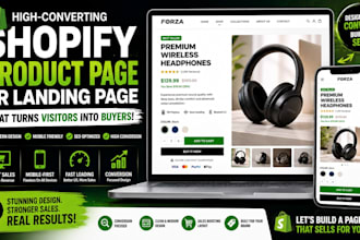create a shopify product page or landing page that converts