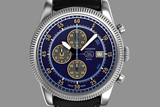 create 3d watch cad model, technical drawing and realistic rendering