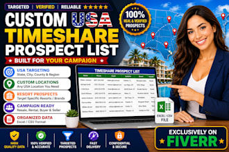 build a custom USA timeshare prospect list for your campaign