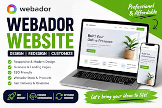 build redesign and customize a professional webador website