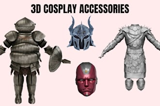 create wearable 3d printable cosplay armor, props, masks, helmet and costumes