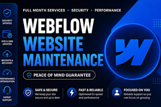 provide ultimate maintenance and support for webflow website