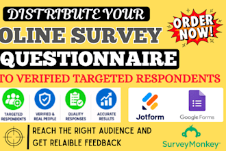 distribute your online survey questionnaire to verified targeted respondents