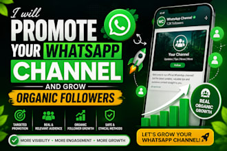 promote your whatsapp channel and grow organic followers