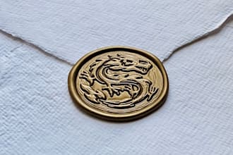 create custom seal stamp, embossing and debossing artwork with 3d mockup