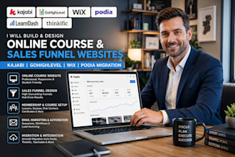 wix online course website kajabi sale funnel website gohighlevel podia migration