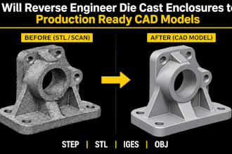 reverse engineer die cast enclosures to production ready cad models