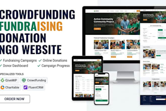 design crowdfunding fundraising donation website ngo donation system website