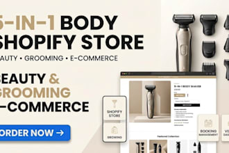 build beauty shopify store for 5 in 1 body shavers and grooming products
