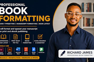 do book typesetting, manuscript formatting, book layout, book formatter