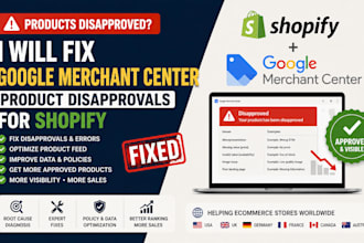 fix google merchant center product disapprovals for shopify