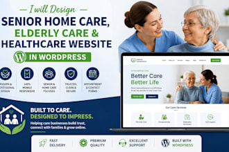 design senior home care elderly care and healthcare website in wordpress