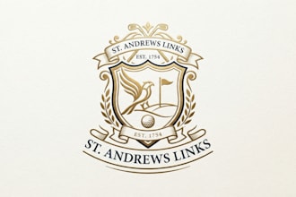 design an elegant golf club logo for your brand