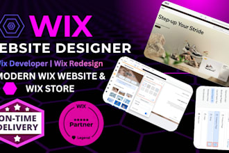 design wix store and redesign or develop a modern wix website and wix store
