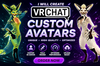 create a custom vrchat avatar with  3d model textures