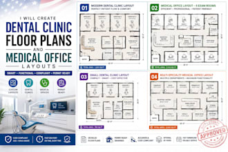 create dental clinic floor plans and medical office layouts