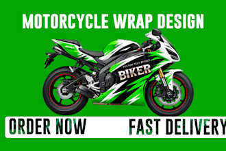 eye catching motorcycle wraps, car wraps, truck wrap design and any vehicle wrap