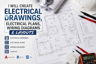 create electrical drawings, electrical plans, wiring diagrams and layouts