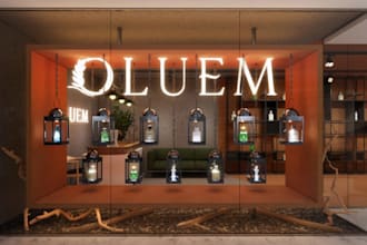 do 3d interior design for retail stores  commercial spaces