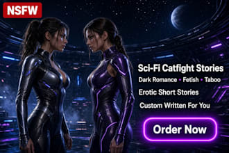 write nsfw scifi fetish erotic catfight  short stories for you