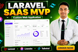 develop a custom laravel saas mvp web application