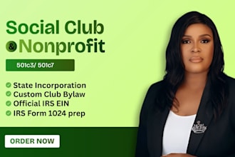 register your nonprofit corporation and file your 501c7 tax exemption