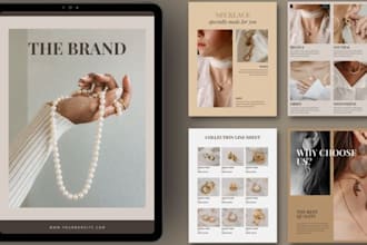 design sales product catalog, line sheet for fashion jewelry accessories brands