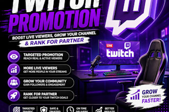 do twitch channel promotion,boost twitch live viewers,rank for partner
