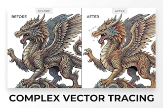 do complex vector tracing and raster to vector conversion