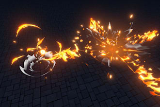 create particle, visual effects vfx for unreal engine game and unity game vfx