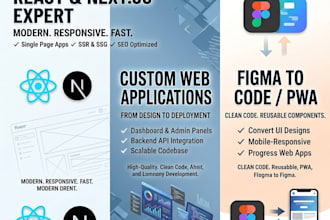 build react nextjs and vite websites and web apps