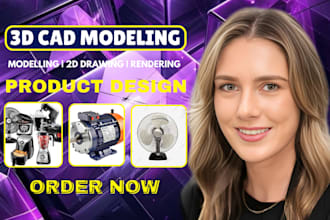 do 3d cad modeling, product design, and 2d technical drawing