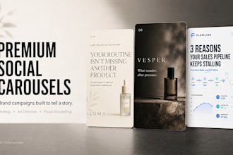 design social media carousels and brand campaigns