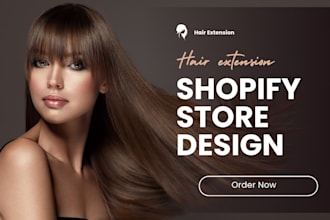 design hair extension shopify store wig store